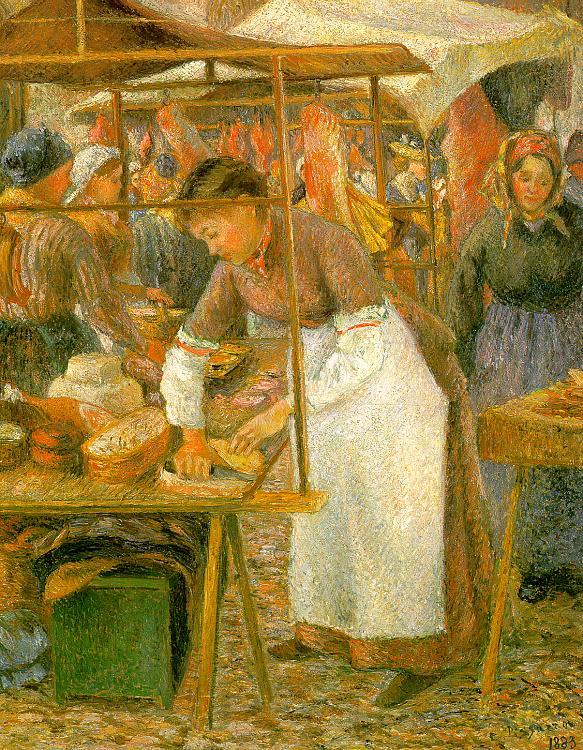 Camille Pissaro The Pork Butcher Norge oil painting art